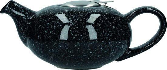 2dekans | Theepot - met Zeef - Keramiek - Zwart - 26x17 cm, Maison & Meubles, Cuisine | Ustensiles de cuisine, Enlèvement ou Envoi