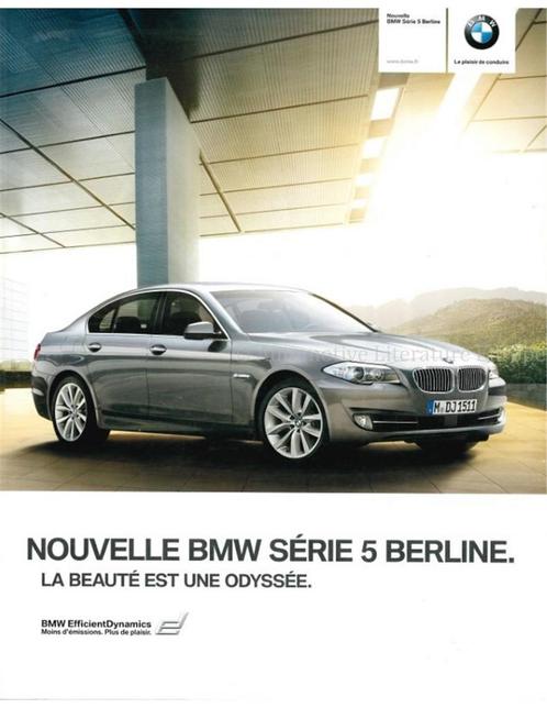 2009 BMW 5 SERIE SEDAN BROCHURE FRANS, Boeken, Auto's | Folders en Tijdschriften