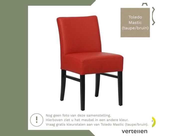 Leren eetkamerstoel Hold - Toledo Mastic (taupe/bruin) -, Huis en Inrichting, Stoelen, Bruin, Eén, Nieuw, Leer, Ophalen of Verzenden