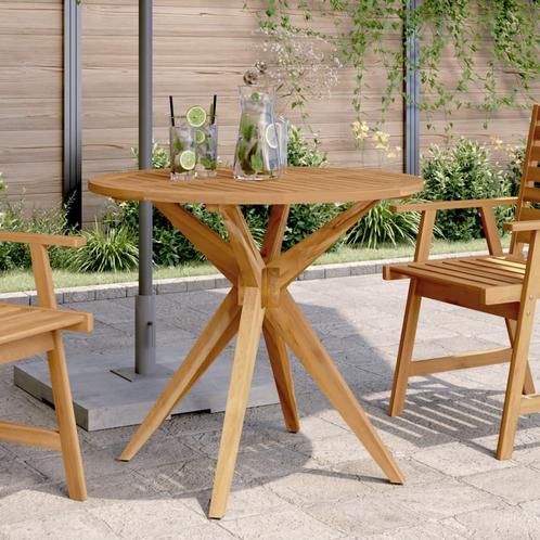 vidaXL Tuintafel rond Ø85x75 cm massief acaciahout, Jardin & Terrasse, Tables de jardin, Envoi