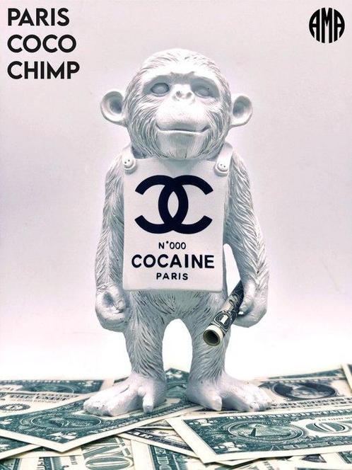 AMA (1985) - Paris Coco Chimp - Chanel & Banksy, Antiek en Kunst, Kunst | Schilderijen | Modern