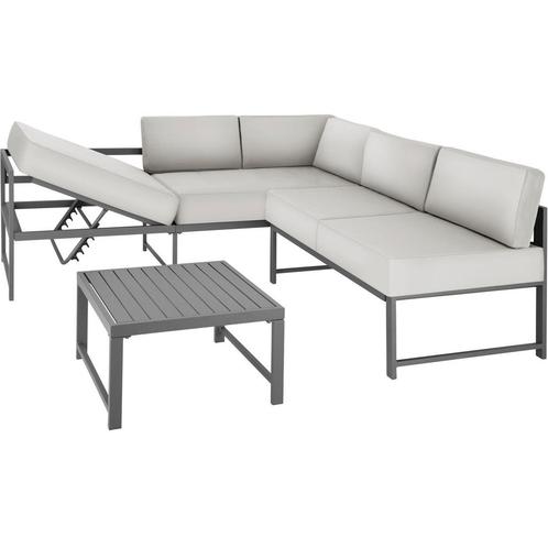 tectake Zitgroep Faro met tafel en verstelbare rugleuning -, Tuin en Terras, Tuinsets en Loungesets, Verzenden