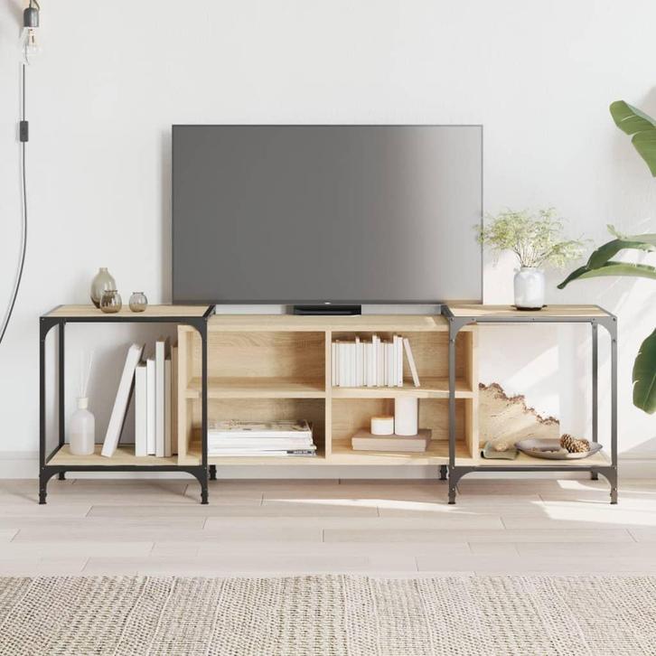 vidaXL Tv-meubel 153x37x50 cm bewerkt hout sonoma, Huis en Inrichting, Kasten |Televisiemeubels, Nieuw, Verzenden