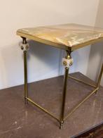 Bijzettafel - Onyx, Messing - Massief Onyx