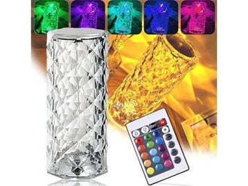 Veiling - iBello crystal diamant tafellamp 20cm 16 kleuren