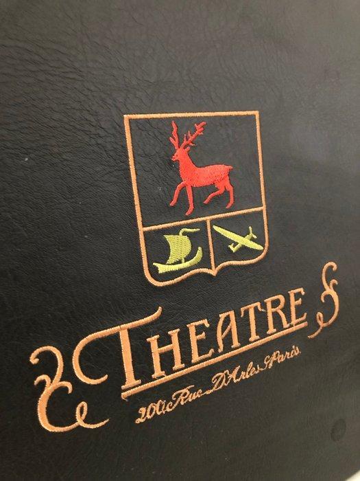 Theatre - Boîte - Cuivre, Bois, Cuir - boîte à chapeaux, Antiquités & Art, Curiosités & Brocante