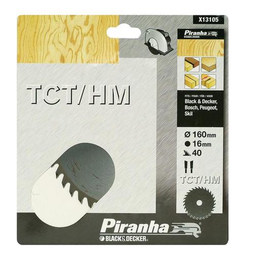 Piranha – Cirkelzaagblad – TCT/HM – 160x16mm (40) –, Bricolage & Construction, Outillage | Scies mécaniques, Envoi