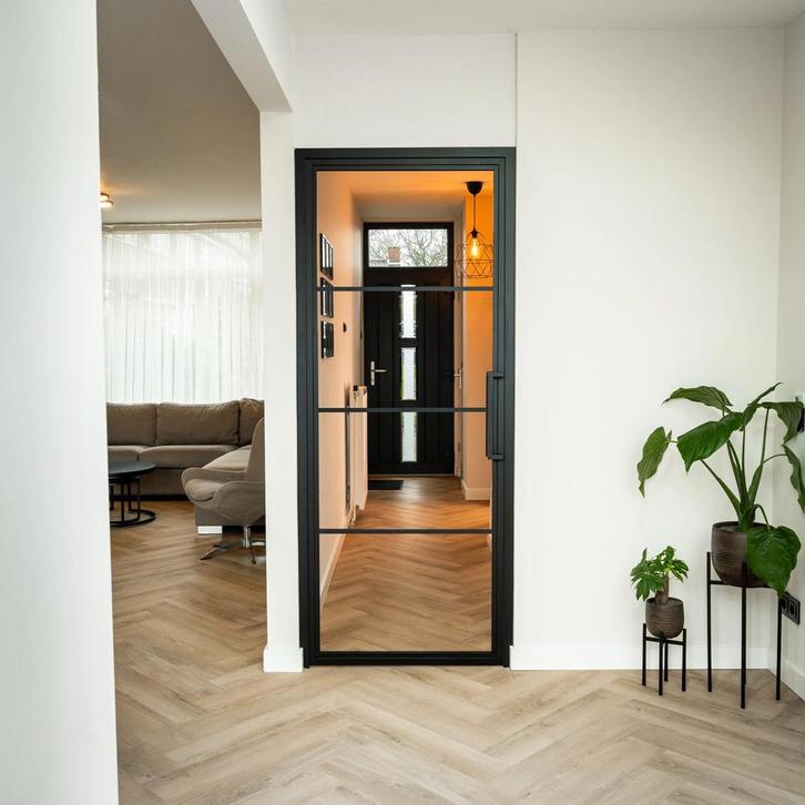 Stalen Binnendeur - 4 Vlaks - Moderne look, Doe-het-zelf en Bouw, Deuren en Vliegenramen, Nieuw, Metaal, Binnendeur, 200 tot 215 cm