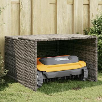 vidaXL Garage voor robotmaaier 86x90x52/57 cm poly rattan, Verzenden
