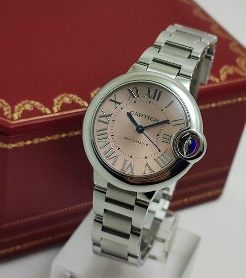 Cartier - Ballon Bleu de Cartier 33 Pink Dial - WSBB0068 -, Handtassen en Accessoires, Horloges | Heren