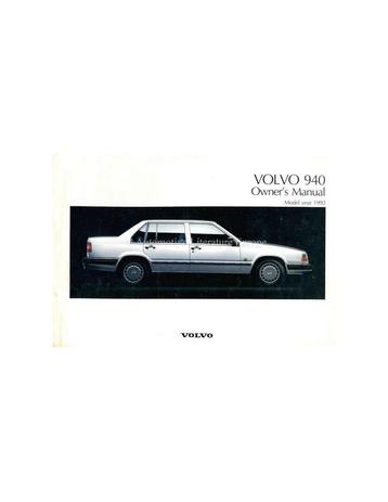 1992 VOLVO 940 INSTRUCTIEBOEKJE ENGELS, Ophalen of Verzenden