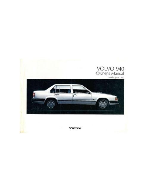 1992 VOLVO 940 INSTRUCTIEBOEKJE ENGELS, Auto diversen, Handleidingen en Instructieboekjes, Ophalen of Verzenden