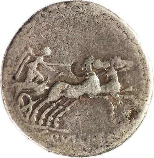 République romaine. C. Claudius Pulcher, 110-109 av. J.-C.., Postzegels en Munten, Munten | Europa | Niet-Euromunten