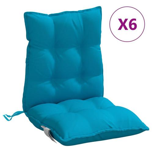 Lichtblauwe Stoelkussens 6 stuks - Tuin & Terras | Retour..., Tuin en Terras, Tuinmeubel-accessoires, Nieuw, Verzenden