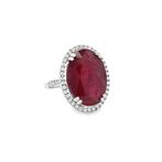 Zonder Minimumprijs - Ring - 18 karaat Witgoud - 15.60ct., Nieuw