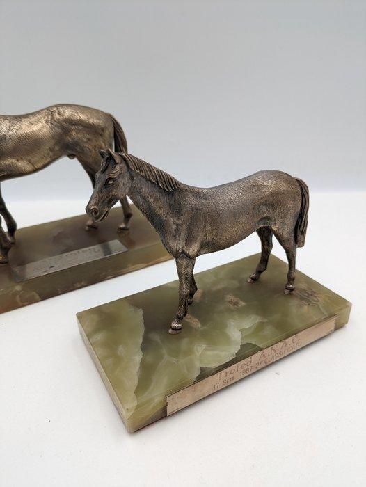 Beeldje - Cavalli (2) - .800 zilver, Antiek en Kunst, Antiek | Zilver en Goud