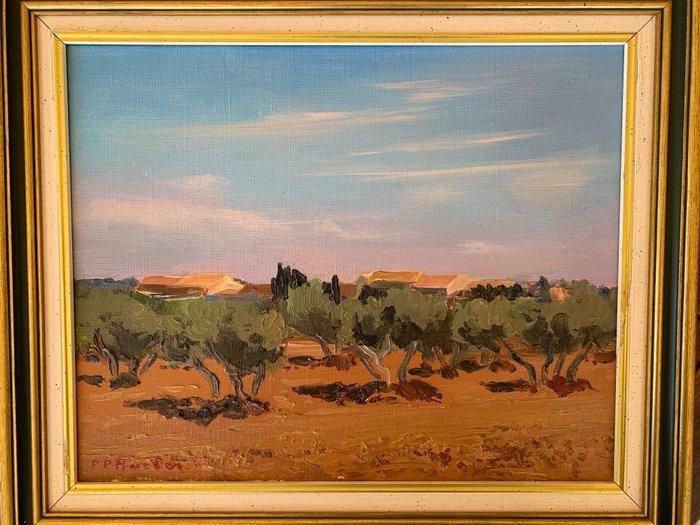 Pierre-Paul Hueber (1929-2006) - Paysage de Provence, Antiek en Kunst, Kunst | Schilderijen | Klassiek