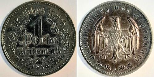 1 Reichsmark Rm Duitsland 1 Reichsmark Probe 1939a Eisen..., Timbres & Monnaies, Monnaies | Europe | Monnaies non-euro, Envoi
