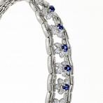 Armband - 18 karaat Witgoud - 0.27ct. tw. Saffier, Nieuw