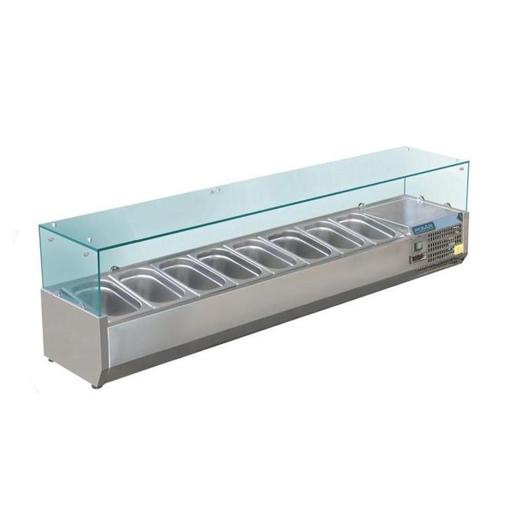 Polar G-serie opzetkoelvitrine 8x GN 1/3, Zakelijke goederen, Horeca | Keukenapparatuur, Koelen en Vriezen, Verzenden