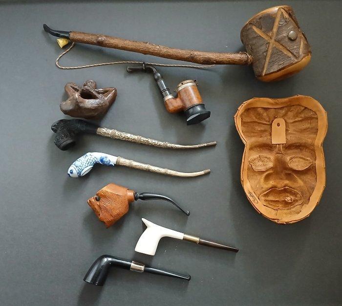 Zonder Minimumprijs - Pijp - Hout, Keramiek, Leder,, Verzamelen, Rookartikelen, Aanstekers en Luciferdoosjes