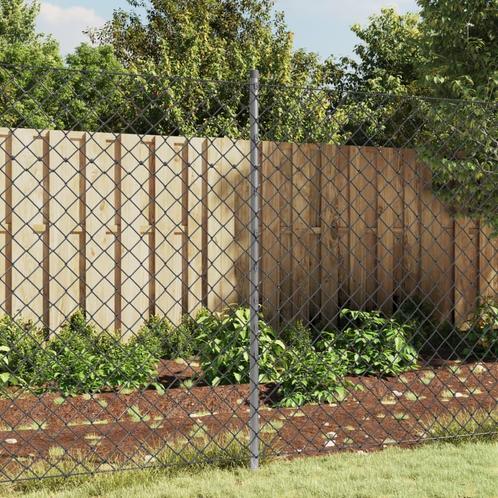 vidaXL Poteaux de clôture 15 pcs argenté 150 cm acier, Jardin & Terrasse, Poteaux, Poutres & Planches, Neuf, Envoi