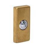 Deurbel rechthoekig 65x30x10mm verdekt PVD messing getrom..., Ophalen of Verzenden, Nieuw, Overige typen