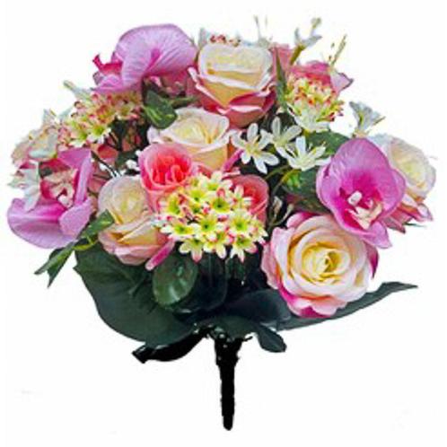 Kunstbloemen rozen rozenbot orchidee boeket, Huis en Inrichting, Woonaccessoires | Droogbloemen, Nieuw, Ophalen