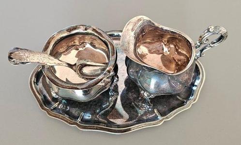 Suiker en roomstel - Zilver, Antiek en Kunst, Antiek | Zilver en Goud