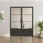 Dubbele stalen taatsdeur 3 Vlaks met kickplate  Moderne look, Doe-het-zelf en Bouw, Deuren en Vliegenramen, Minder dan 80 cm, Overige typen