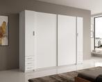 Kledingkast - Wit - 270cm - Schuifdeuren - Garderobekast, Huis en Inrichting, Verzenden, Nieuw