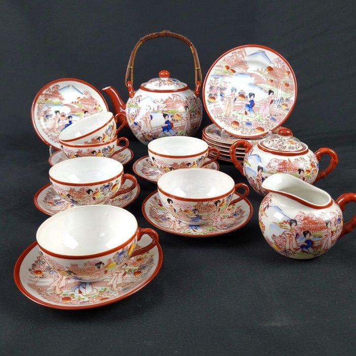 Vintage - 1960 - Japan - Theeservies (21) - Porselein - 6, Antiek en Kunst, Antiek | Meubels | Tafels