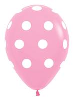 Ballonnen Polka Dots Pink 30cm 25st, Verzenden, Nieuw