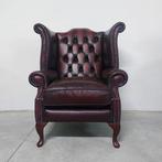 Chesterfield style - Fauteuil - Koningin Anne - Hout, Leder