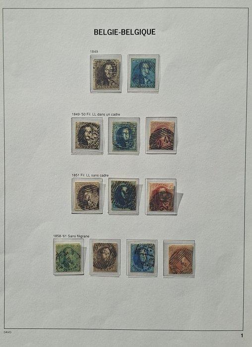 België 1849/1878 - Klassieke periode , Leopold I + II ( davo, Timbres & Monnaies, Timbres | Europe | Belgique