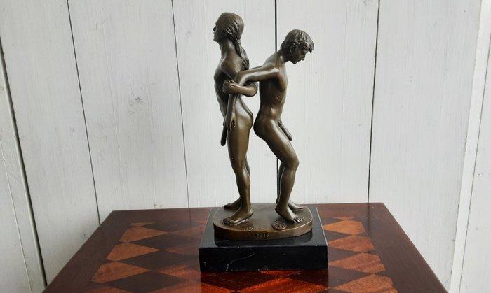 J.patoue - j.patoue - Beeld, Naakte mannen - 26.5 cm - Brons, Antiek en Kunst, Curiosa en Brocante