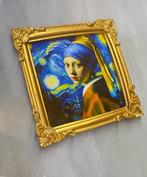 MVR - Girl with a Pearl Earring in The Starry Night, Antiek en Kunst, Kunst | Schilderijen | Modern