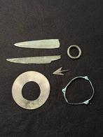 Bronstijd Brons Bronzedolch, Amulett, Pfeilspitze, Armreif,