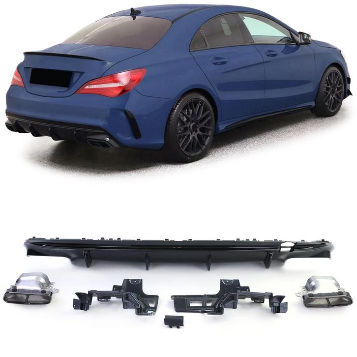 Achterbumper diffuser - voor Mercedes CLA C117 Coupe 2016..., Auto-onderdelen, Carrosserie, Nieuw, Ophalen of Verzenden