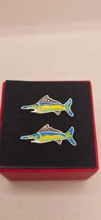 Manchetknopen van Marlijnvis in 925 sterling zilver -