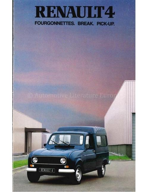 1981 RENAULT 4 FOURGONNETTES BROCHURE FRANS, Boeken, Auto's | Folders en Tijdschriften