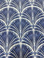 exclusieve stof met gestileerde schelpen art deco - Textiel