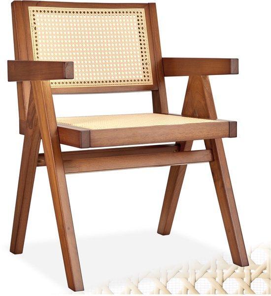 2dekans | tectake® Houten Stoel Lizzy met Armleuning -, Huis en Inrichting, Stoelen, Ophalen of Verzenden