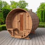 Red Knotty Cedar barrelsauna Ø209 x 265 cm, Sport en Fitness, Sauna, Nieuw, Complete sauna, Fins of Traditioneel