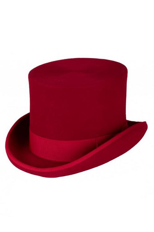 Luxe Hoge Hoed Rood Hoog Model 61 100% Wol Heren Man Wolvilt, Vêtements | Hommes, Chapeaux & Casquettes, Enlèvement ou Envoi