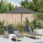 vidaXL Parasol met houten paal 150x200 cm antraciet, Tuin en Terras, Parasols, Verzenden, Nieuw