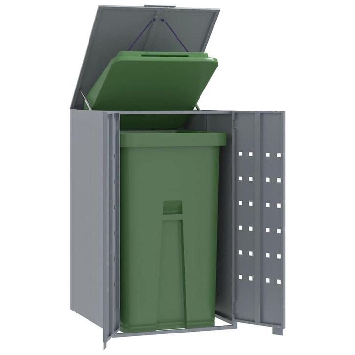 vidaXL Containerberging voor 1 container 69x79x117 cm staal, Doe-het-zelf en Bouw, Containers, Verzenden