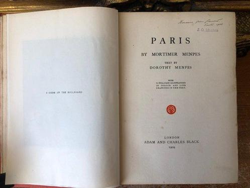 Mortimer Menpes - Paris - 1909, Antiek en Kunst, Antiek | Boeken en Manuscripten