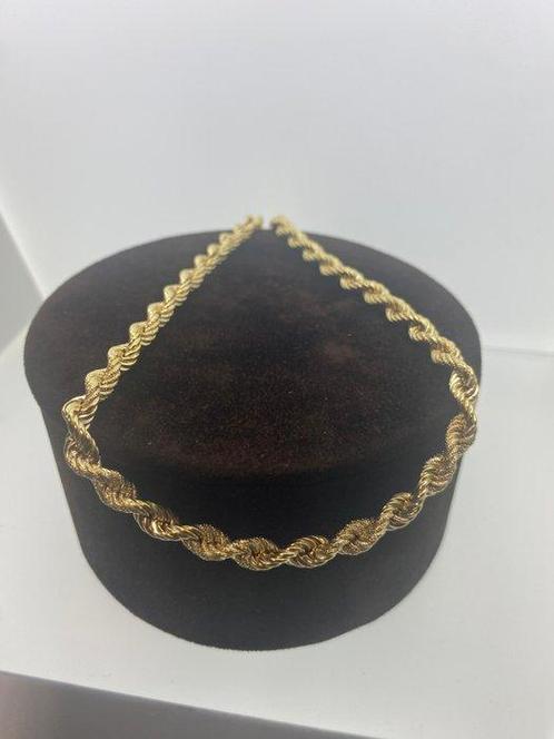 Halsketting - 18 karaat Geel goud - Gouden touwen ketting, Handtassen en Accessoires, Kettingen