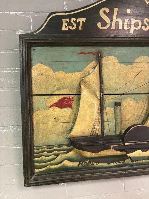 Est. Ship Stores - Reclamebord - 3D - Hout, Antiek en Kunst, Curiosa en Brocante